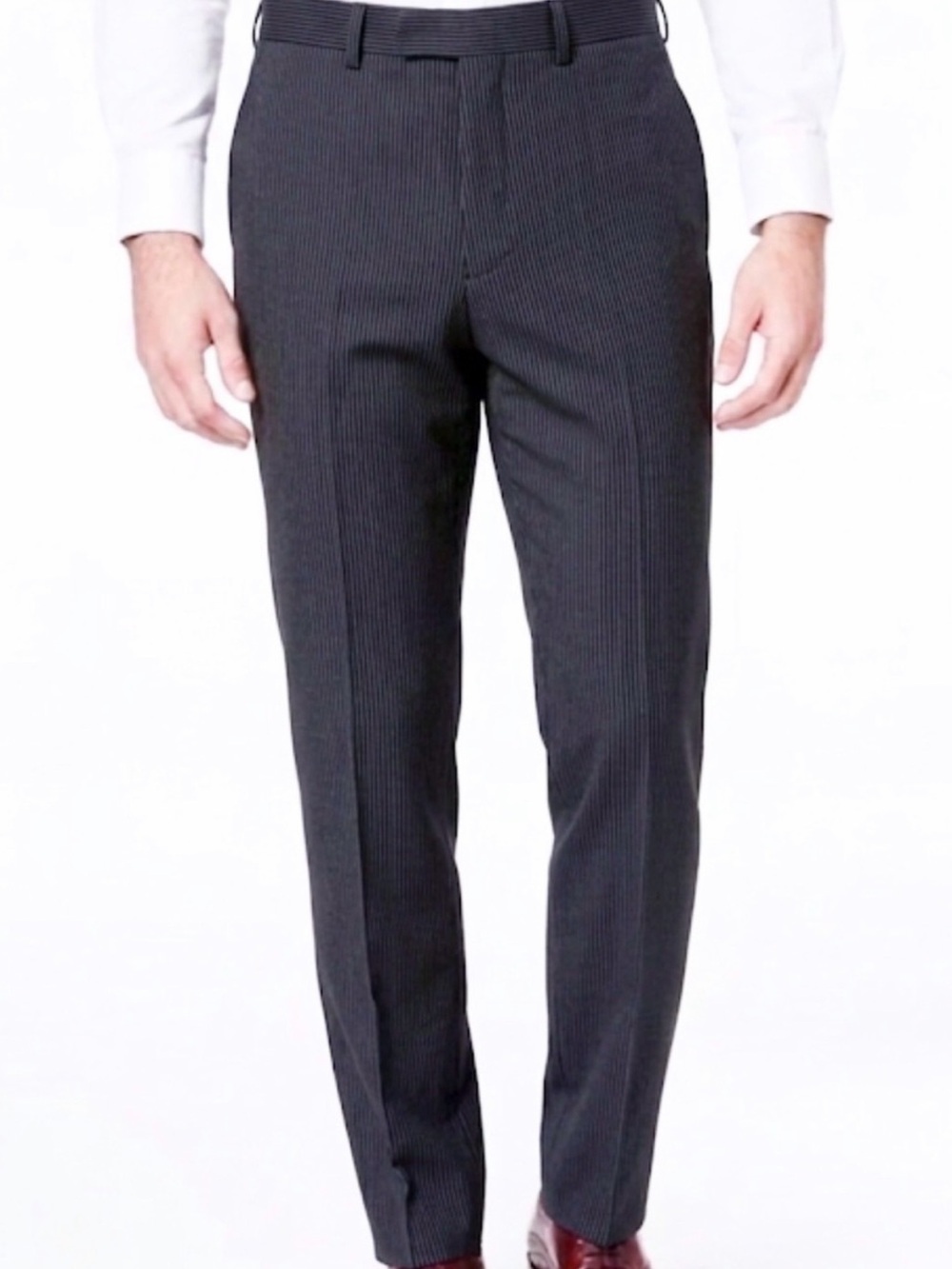 NWT DKNY Navy Mini-Stripe 100% Wool Pants 40W x 32L